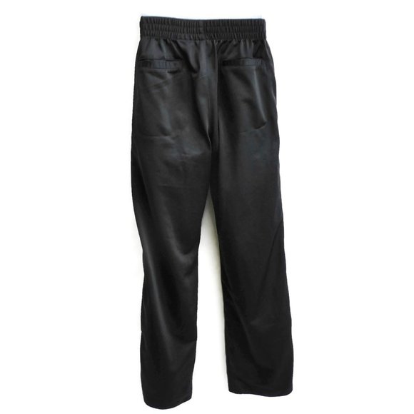 Vintage 90s Nike Black Snap Tear Away Track Pants Stripe White Grey XL 16 - Picture 4 of 9